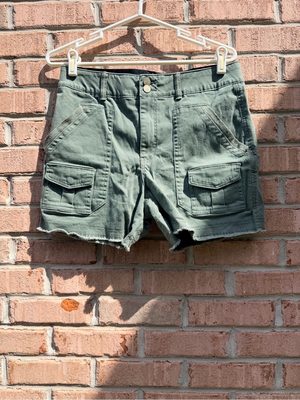 Olive Green Cargo Pocket Women’s Shorts